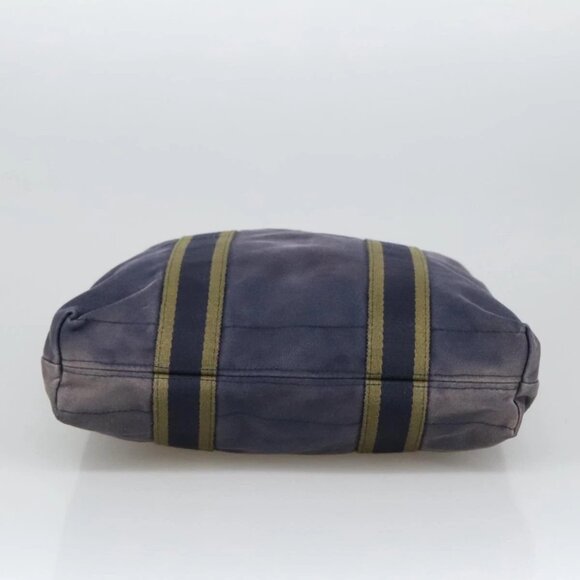 HERMES Fourre Tout cabas Tote Bag Canvas Navy Khaki Auth bs20268 - Picture 7 of 16